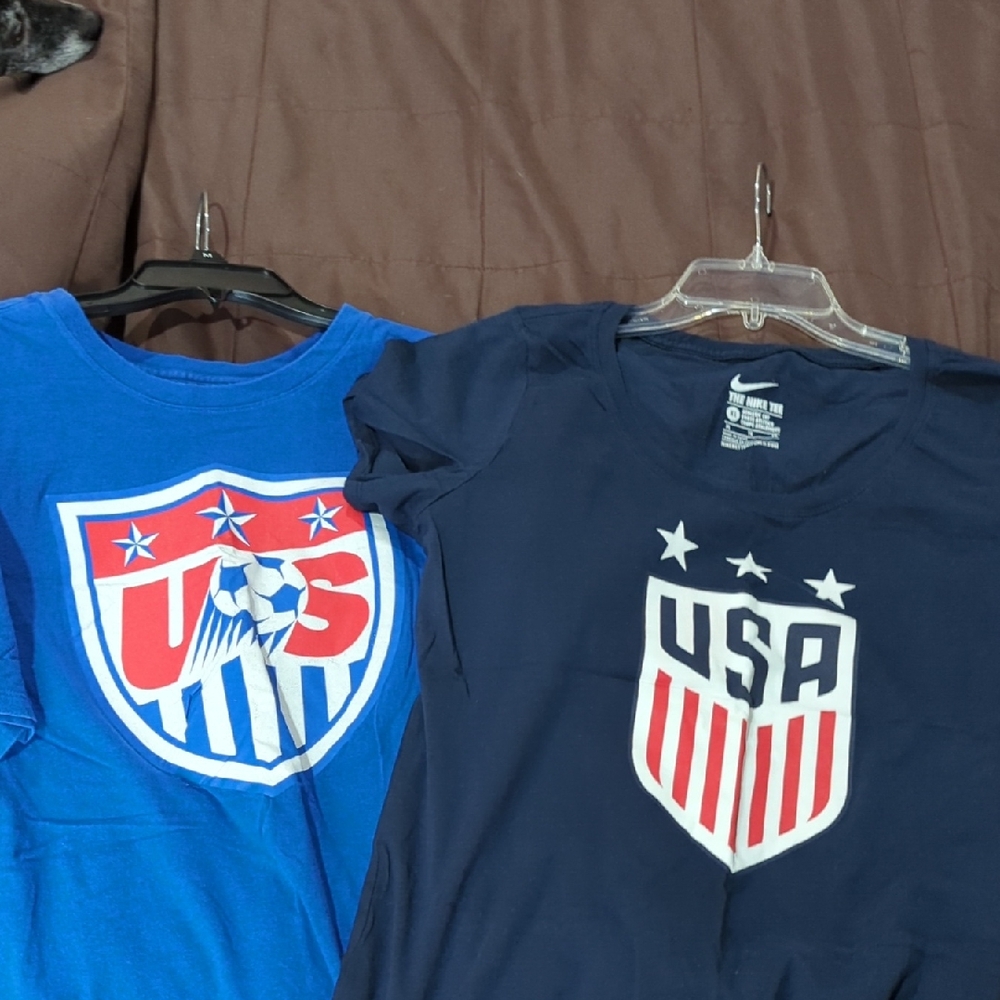 Nike Women's USA Soccer Tees - Blue and Navy Size XL